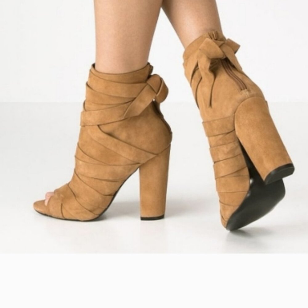Aldo peek through ankle wrap shoes
